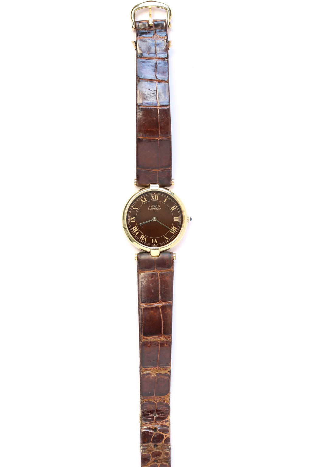 Cartier Must Vendome W/ Brown 'Wood' Dial