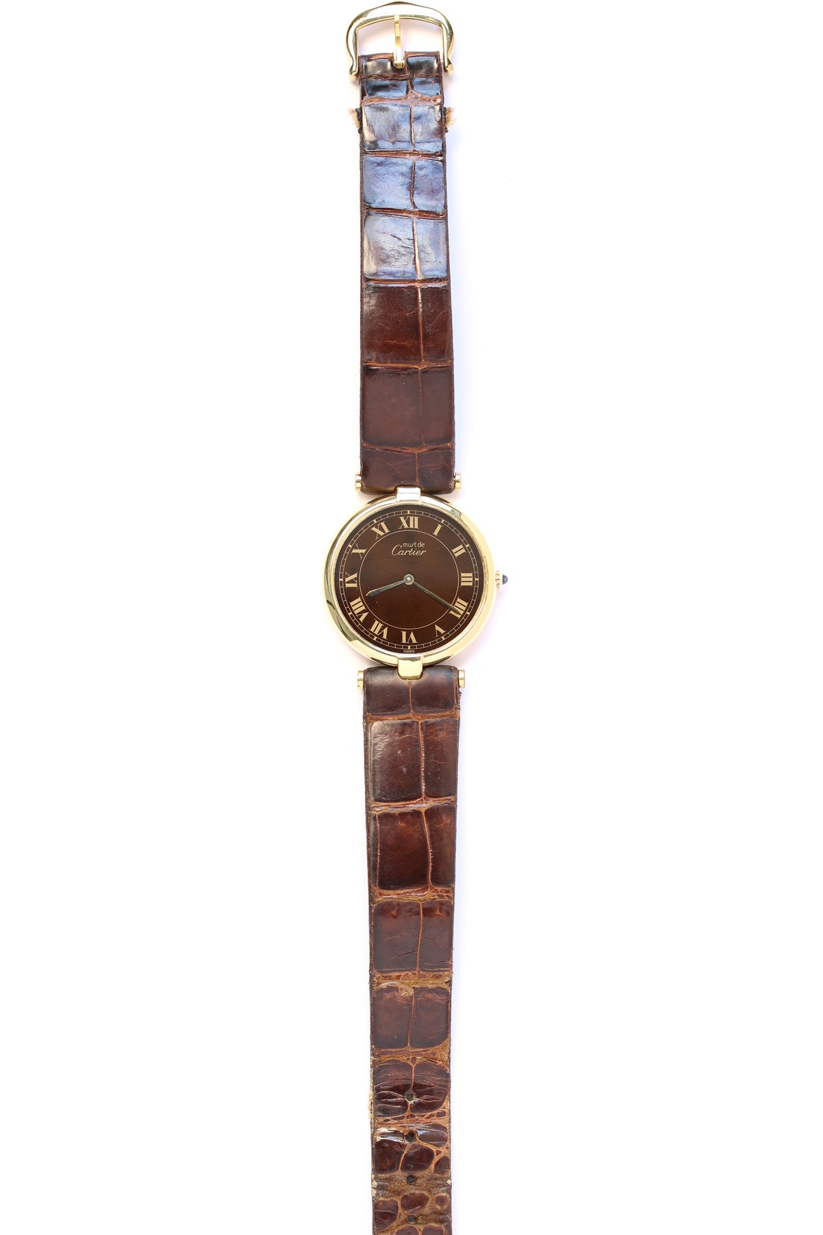 Cartier Must Vendome W/ Brown 'Wood' Dial