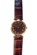 Cartier Must Vendome W/ Brown 'Wood' Dial