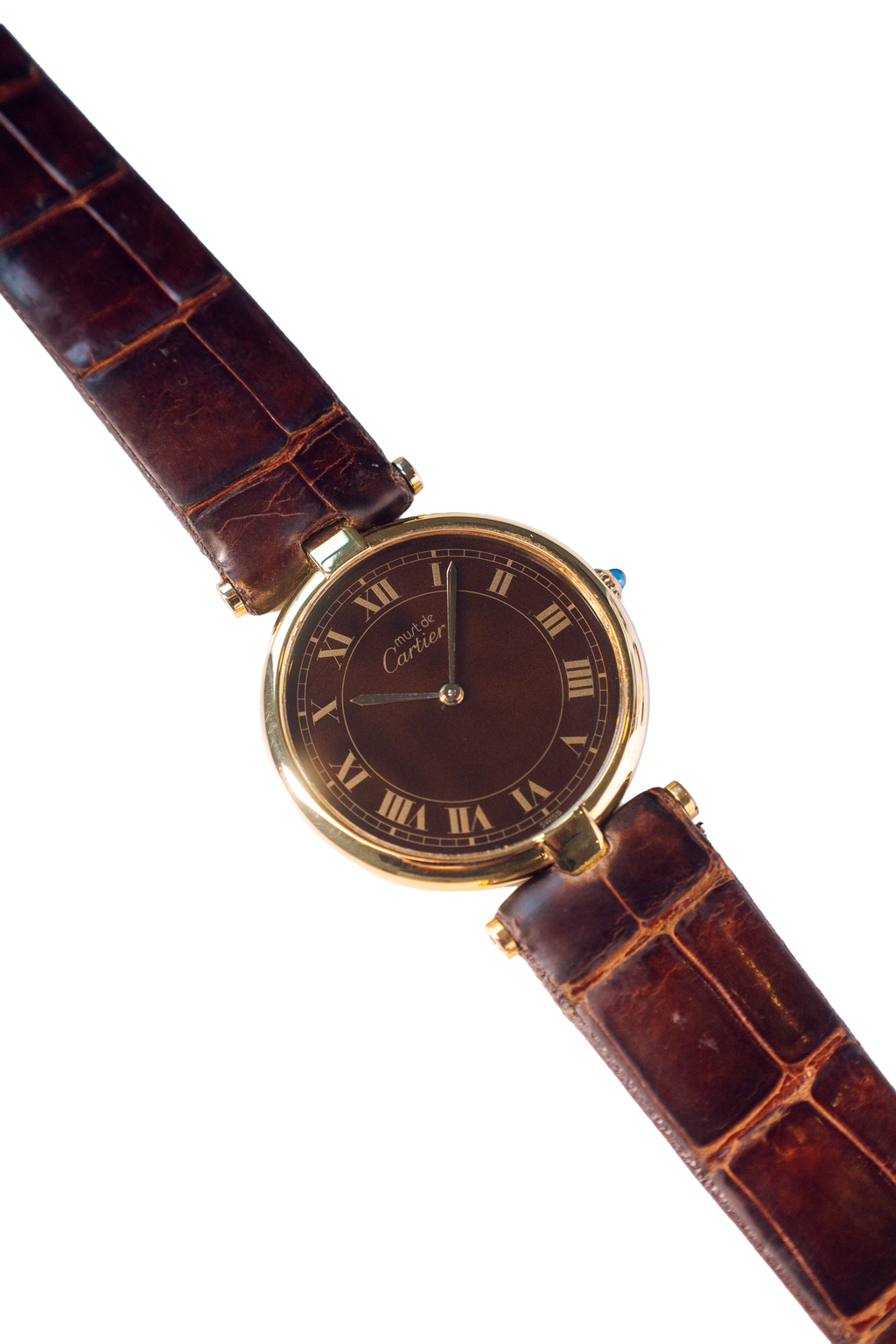 Cartier Must Vendome W/ Brown 'Wood' Dial