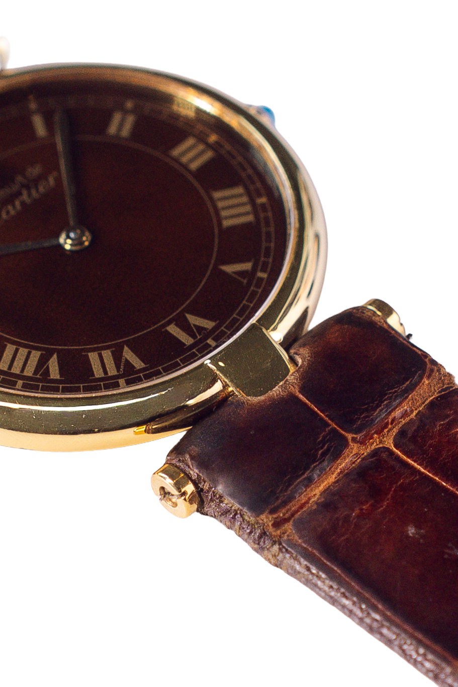 Cartier Must Vendome W/ Brown 'Wood' Dial