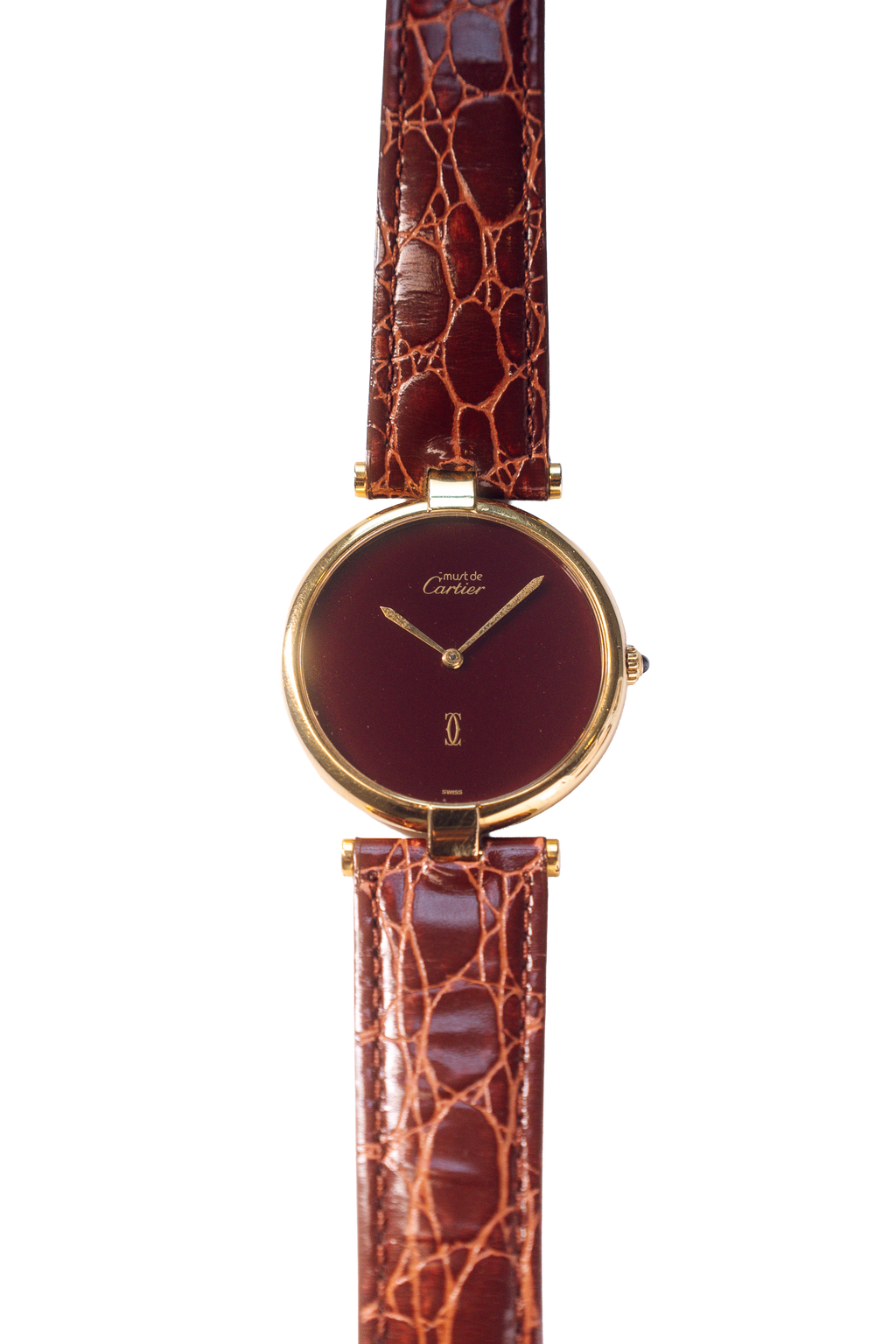 Cartier Must Vendome W/ Burgundy 'Bordeaux' Dial