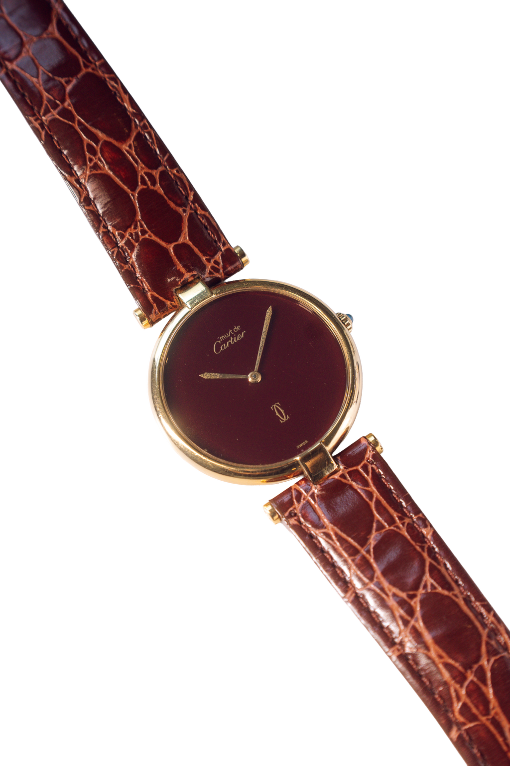 Cartier Must Vendome W/ Burgundy 'Bordeaux' Dial