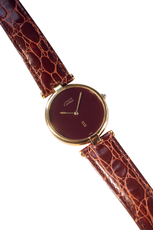 Cartier Must Vendome W/ Burgundy 'Bordeaux' Dial