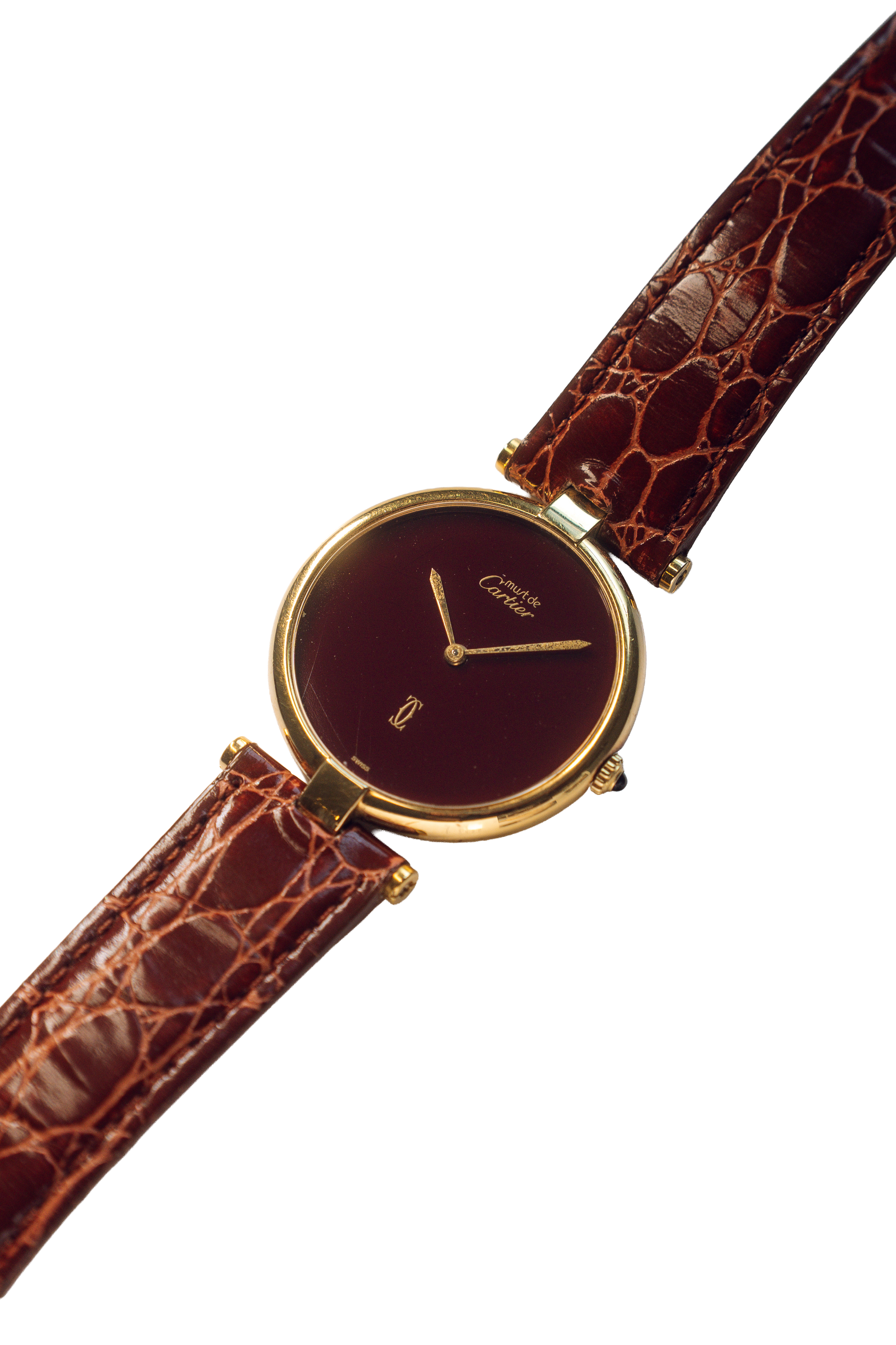 Cartier Must Vendome W/ Burgundy 'Bordeaux' Dial