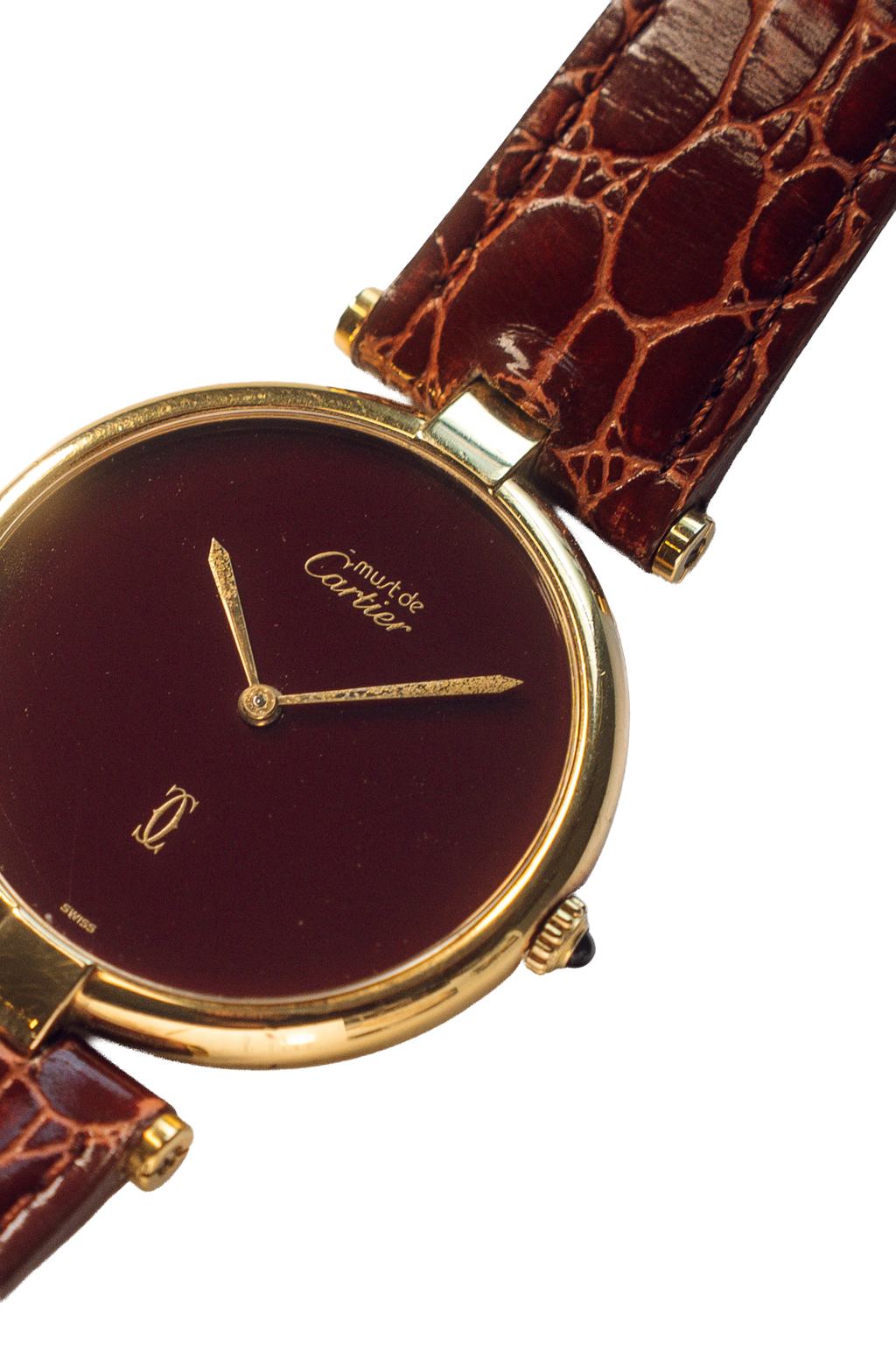 Cartier Must Vendome W/ Burgundy 'Bordeaux' Dial